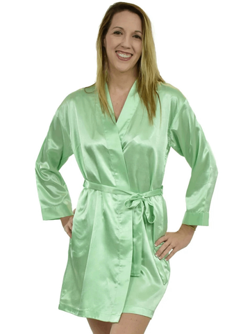 Minty Breeze Silk Nightgown For Women