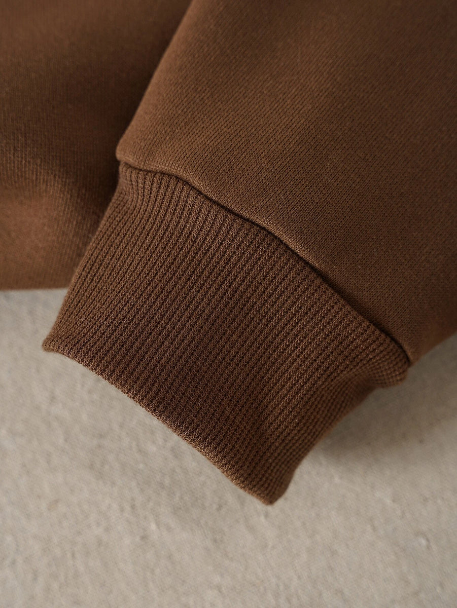 MINERAL WASHED BOOT MOTIFF SWEATSHIRT - MOCHA MOUSSE main image 0