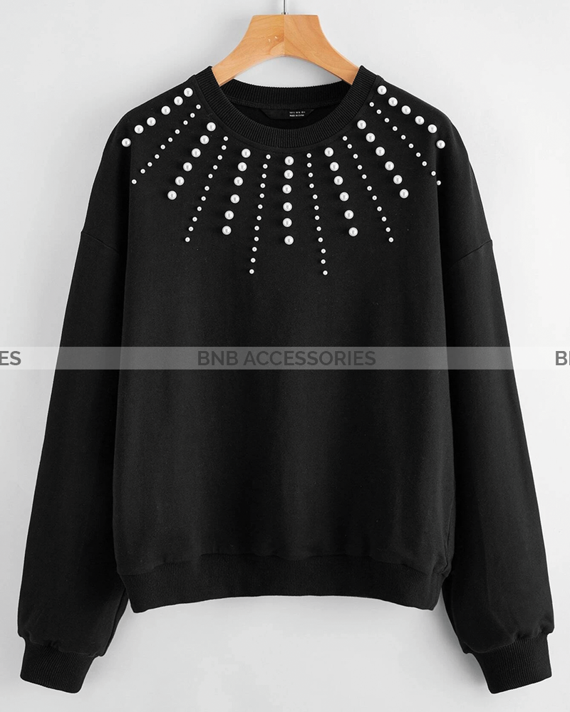 Sweatshirt clearance with pearls