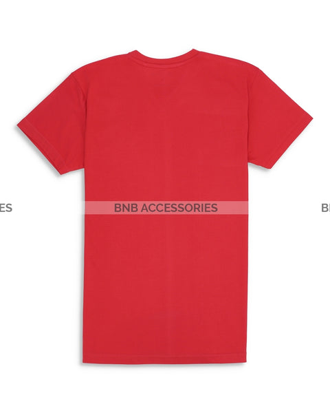 Red Half Sleeves V Neck T-Shirt For Men