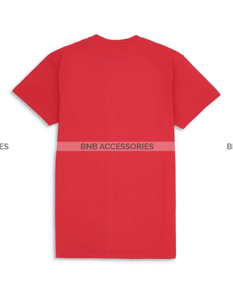 Red Half Sleeves Round Neck T-Shirt For Men