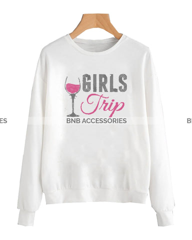 White Girls Trip Printed Sweatshirt For Women