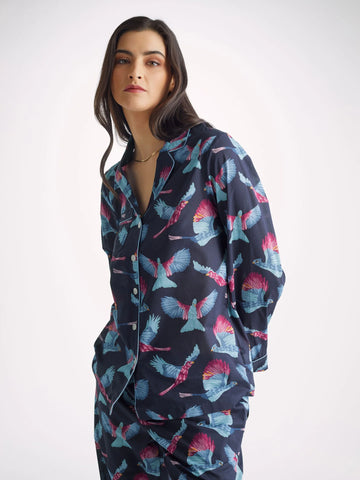 Feathered Dreams Cotton Pj Set For Women