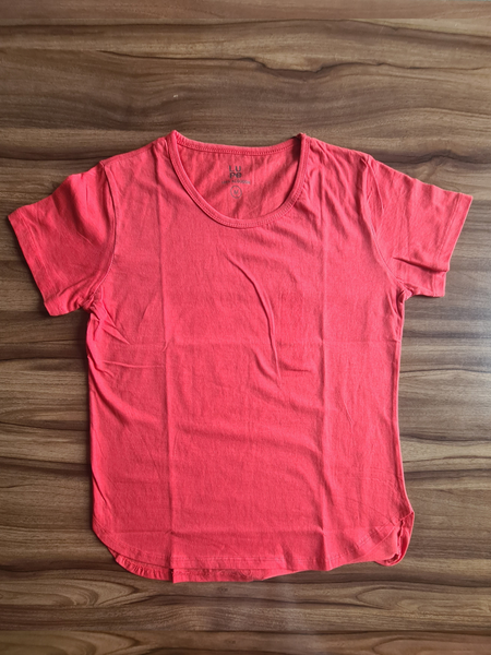 Rounded Bottom Cotton T-Shirts For Women