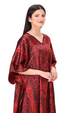 Scarlet Safari Silk Caftan For Women