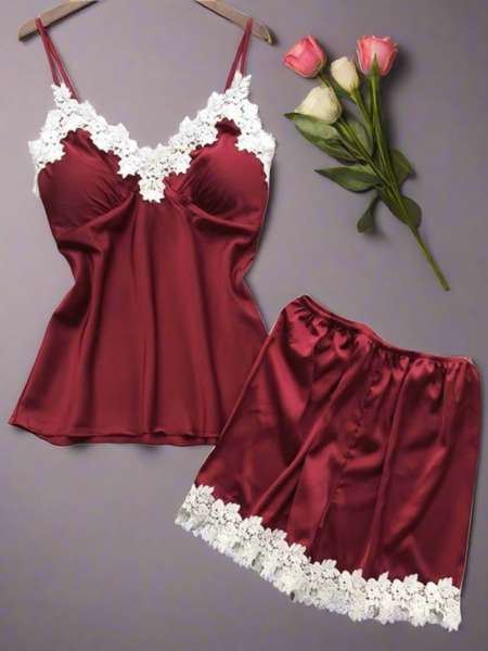 Scarlet Lace Allure Cami Set For Women