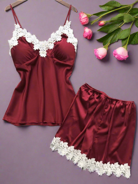 Scarlet Lace Allure Cami Set For Women