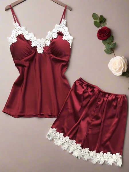 Scarlet Lace Allure Cami Set For Women