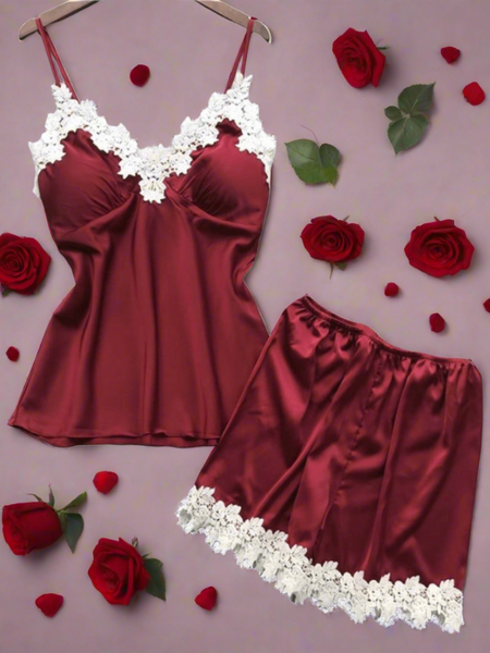 Scarlet Lace Allure Cami Set For Women