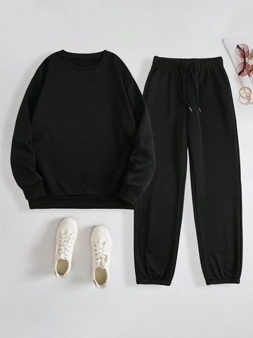 Black Co-ord Set For Women