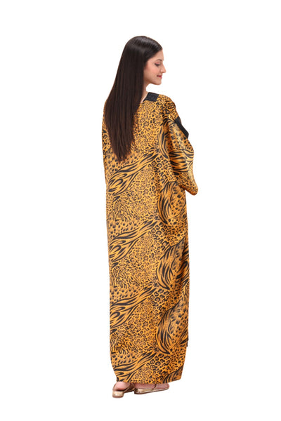 Cheetah Allure Silk Caftan For Women