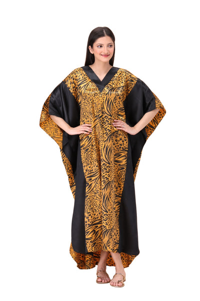 Cheetah Allure Silk Caftan For Women