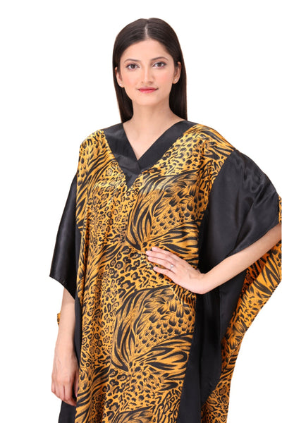 Cheetah Allure Silk Caftan For Women