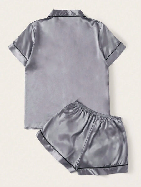 Graphite Glamour Top and Short Set For Women