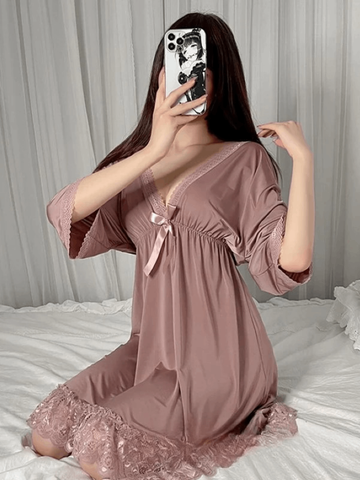 Lace Petal Nighty For Women