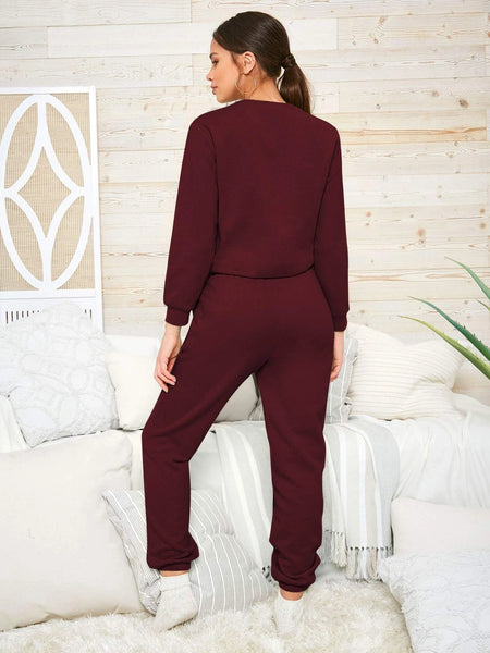 Maroon Co-ord Set For Women