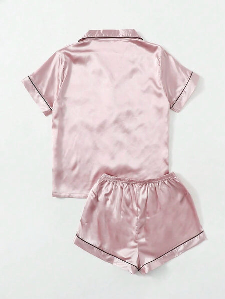 Soft Rose Top and Short Set For Women