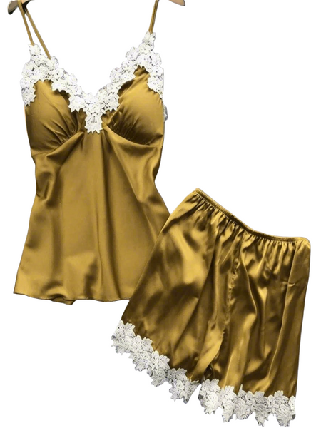Sunshine Lace Delight Cami Set For Women