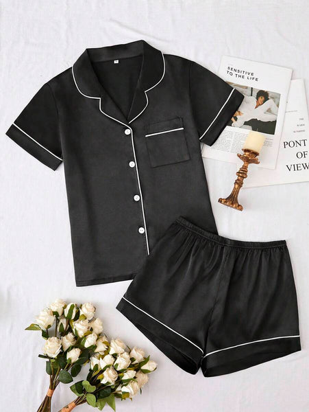 Timeless Noir Top and Short Set For Women