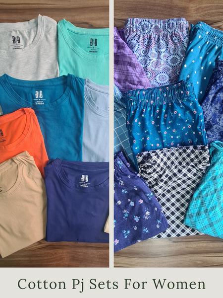 Cotton Pj Sets For Women - Bundle Deal