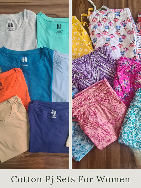 Cotton Pj Sets For Women - Bundle Deal