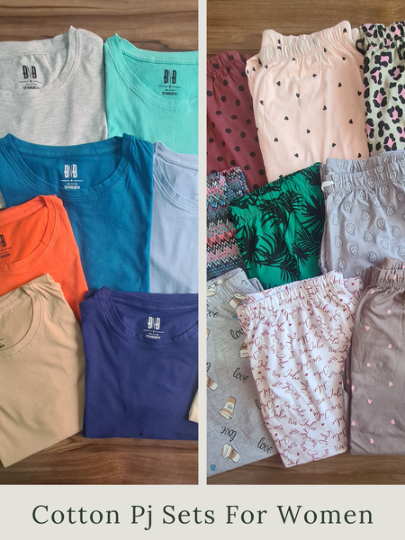 Cotton Pj Sets For Women - Bundle Deal