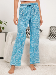 Aqua Tide Cotton Trouser For Women