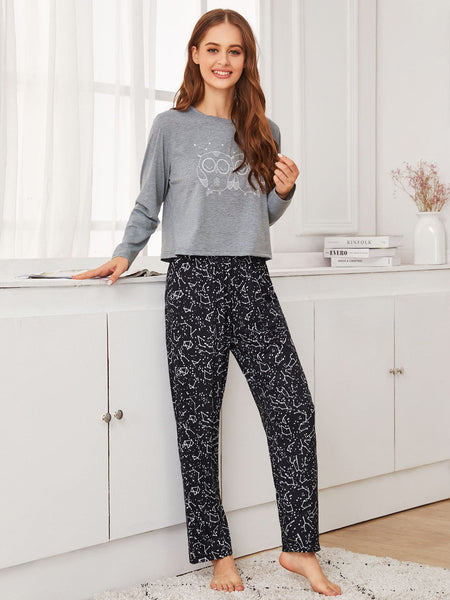 Textured Pajama Night Suit For Women