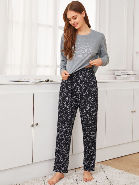 Textured Pajama Night Suit For Women