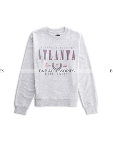 Atlanta Heather Grey Sweatshirt For Women