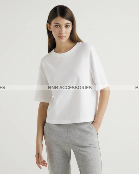 Basic White Boxy Fit T-Shirt For Women