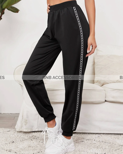 Black Chain Design Trouser For Women