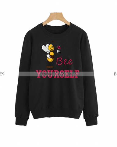 Black Be Yourself Printed Sweatshirt For Women