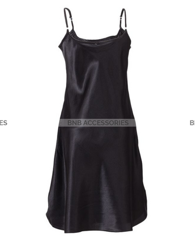 Black Silk Long Gown For Women