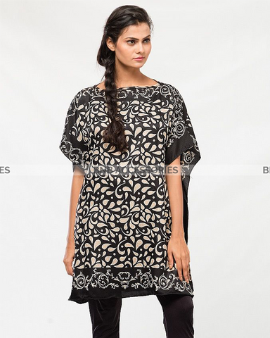 Black Stylish Poncho For Women