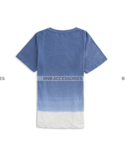 Blue and White Two Tone T-Shirt For Men