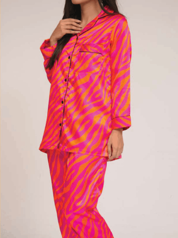 Flares Silk Pj Set For Women