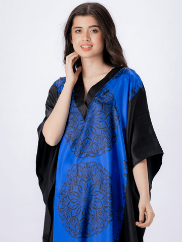 Indigo Nights Silk Caftan For Women