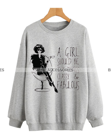 Grey Printed Sweatshirt For Women