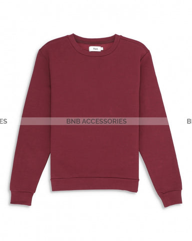 Maroon Basic Sweatshirt For Women
