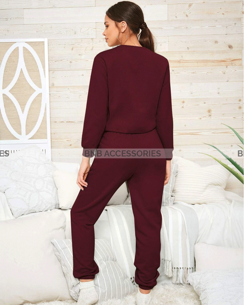 Maroon Co-ord Set For Women