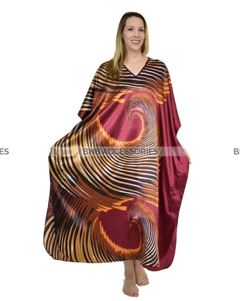 Multi Style Printed Long Caftan For Women