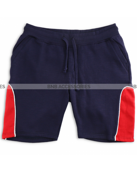 Navy Blue and Red Short For Men