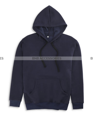 Navy Blue Kangaroo Hoodie For Women