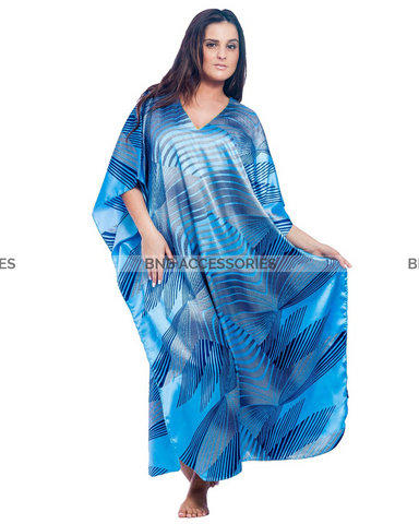 Polar Vortex Printed Long Caftan For Women