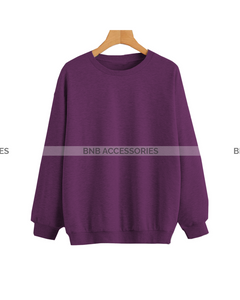 Purple Basic Sweatshirt For Women