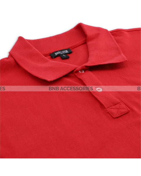 Red Basic JC Printed Polo For Men