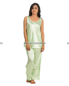 Sea Green Sando Pajama Suit For Women