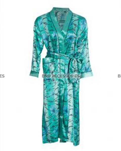 Sky Blue Printed Long Gown For Women