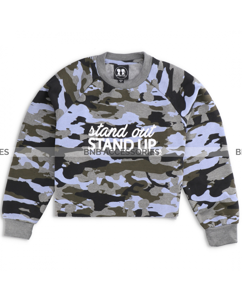 Stand Out Stand Up Commando Crop Sweat Shirt For Women
